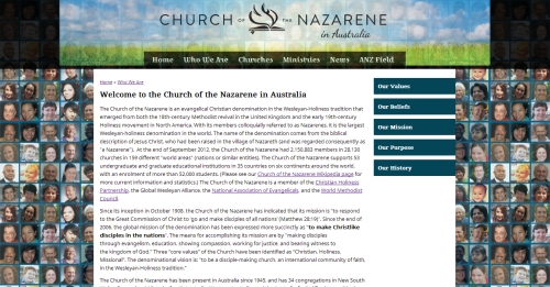 New Nazarene website design